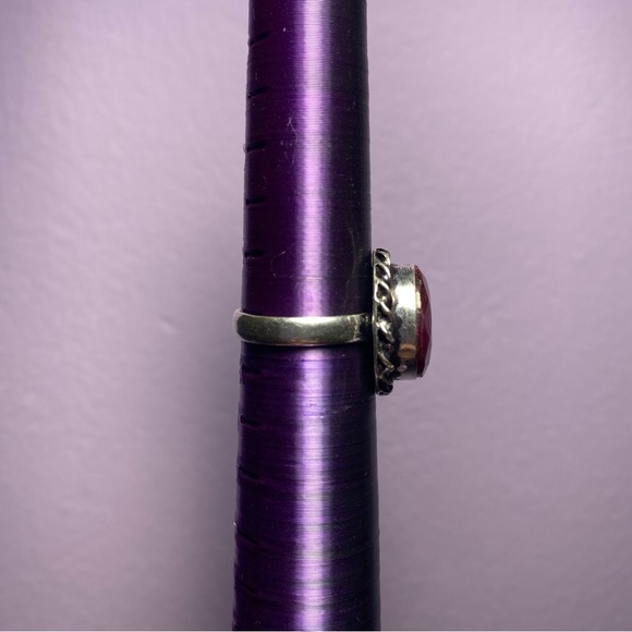 FACETED RUBY W/ 925 STERLING SILVER RING - Picture 8 of 15